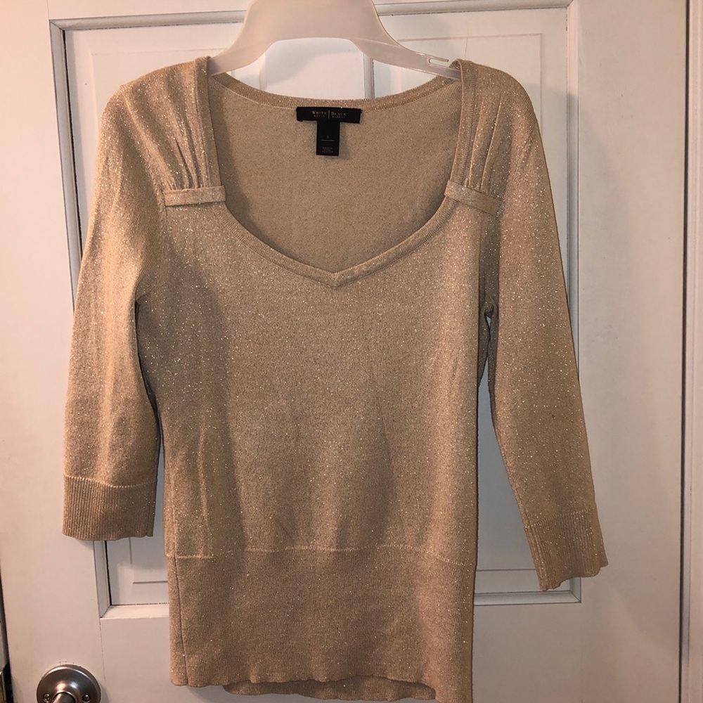 White House Black Market metallic sweater